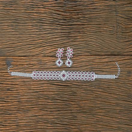 Cubic Zirconia Classic Necklace With Rhodium Plating