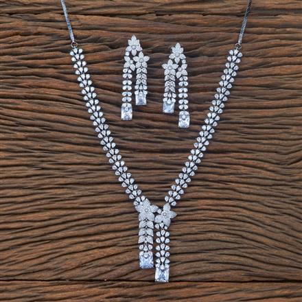 Cubic Zirconia Classic Necklace With Black Plating