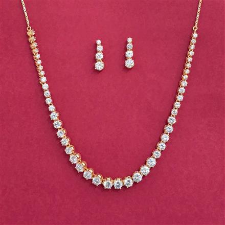 Cz Delicate Necklace With Carat Plating