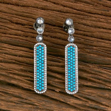 Cubic Zirconia Classic Earring With Black Plating