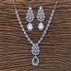 Cubic Zirconia Classic Necklace With Rhodium Plating
