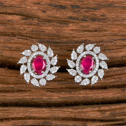 Cubic Zirconia Delicate Tops With Rhodium Plating