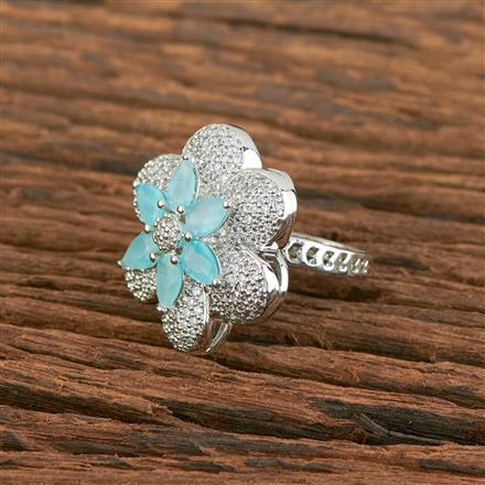 Cz Adjustable Ring With Rhodium Plating