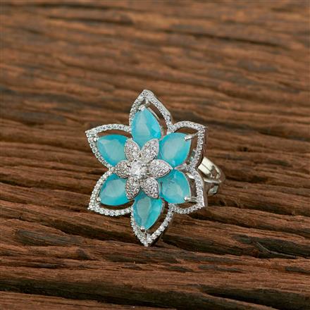 Cz Adjustable Ring With Rhodium Plating