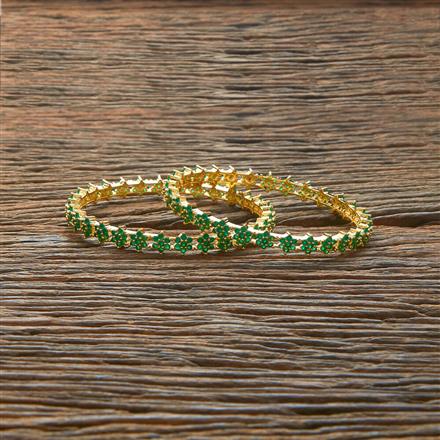 Cz Classic Bangles With Gold Plating