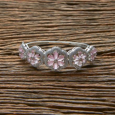 Cz Classic Kada With Rhodium Plating