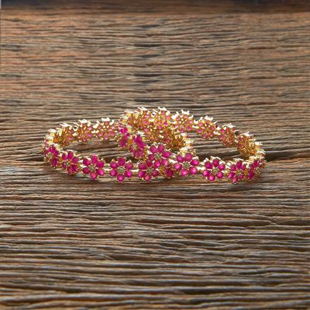 Cz Classic Bangles With Gold Plating