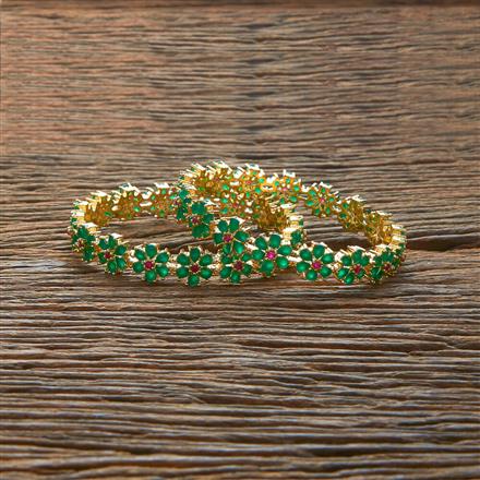 Cz Classic Bangles With Gold Plating