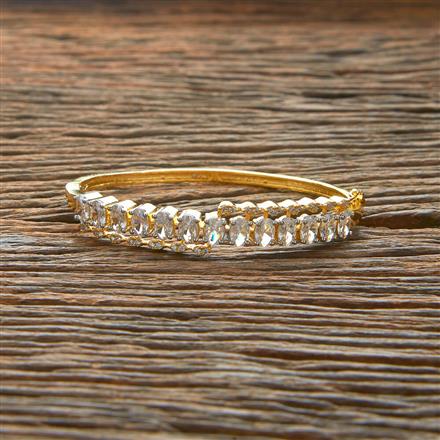 Cz Delicate Kada With 2 Tone Plating