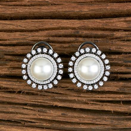 Cz Moti Tops With Black 2 Tone Rhodium Plating