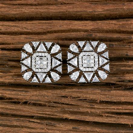 Cz Tops With Black 2 Tone Rhodium Plating