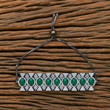 Cz Adjustable Bracelet With Black Plating