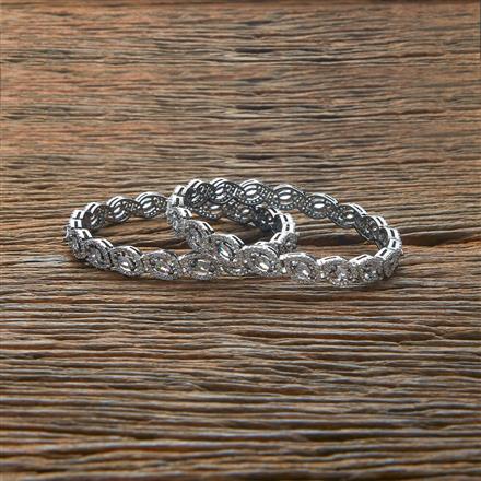Cz Classic Bangles With Black Plating