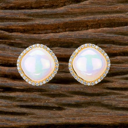 American Diamond Pearl Tops With 2 Tone Rhodium Plating