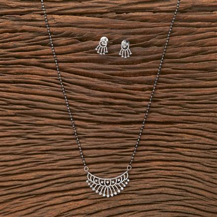 Cz Classic Mangalsutra With 2 Tone Rhodium Plating