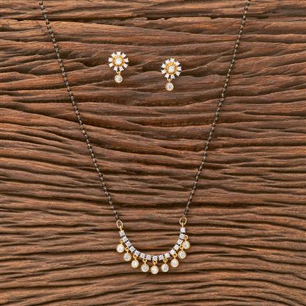 Cz Classic Mangalsutra With 2 Tone Plating