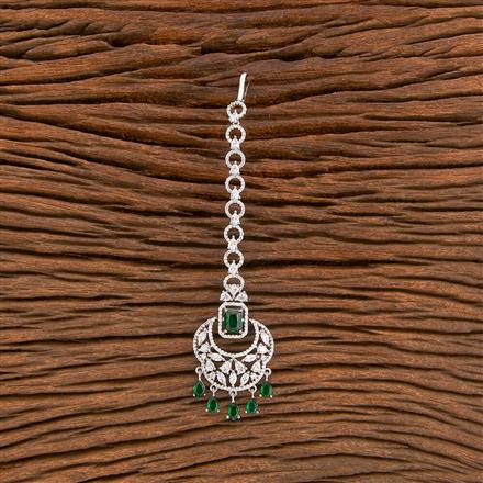 Cz Classic Tikka With Rhodium Plating