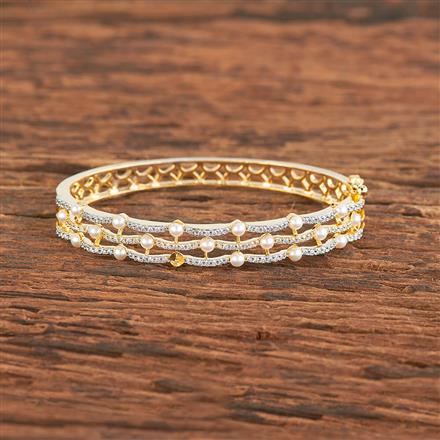 Cz Moti Kada With Black 2 Tone Rhodium Plating