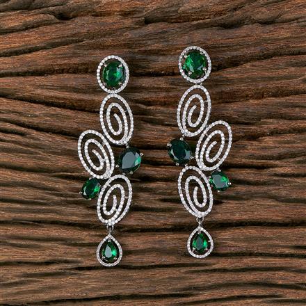 Cz Classic Earring With Black Plating