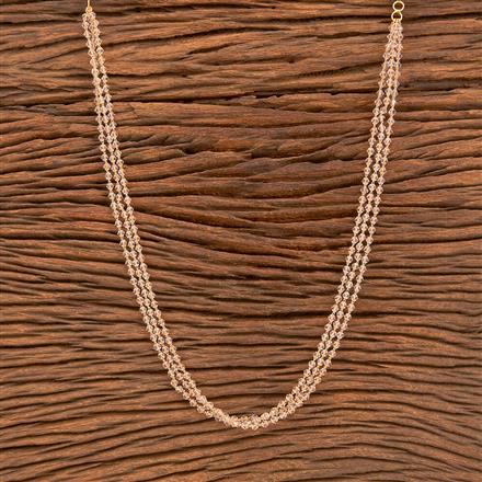 Cz 3 Line Necklace With Gold Plating
