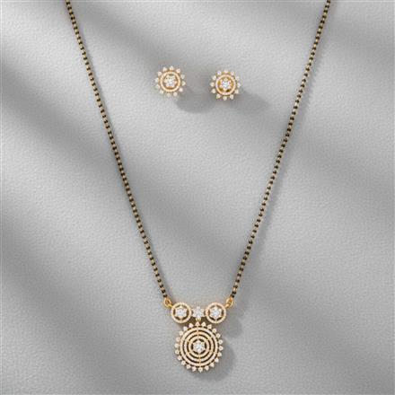 Cz Tanmaniya Mangalsutra With 2 Tone Plating