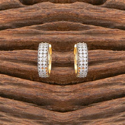 Cubic Zirconia Delicate Bali With Gold Plating