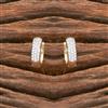 Cubic Zirconia Delicate Bali With Gold Plating