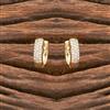 Cubic Zirconia Delicate Bali With Gold Plating