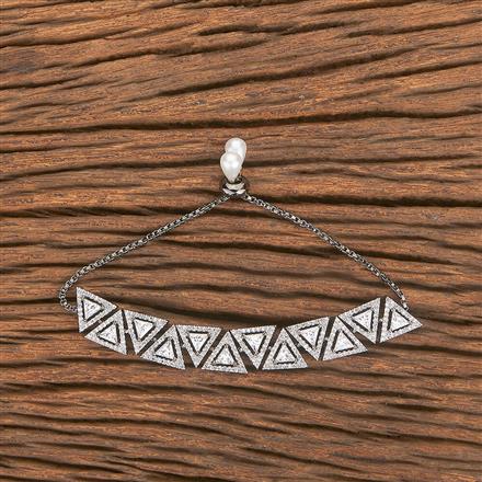 Cubic Zirconia Adjustable Bracelet With Gold Plating