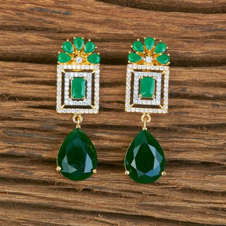 Cubic Zirconia Classic Earring With 2 Tone Plating