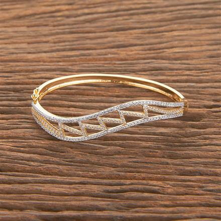 Cubic Zirconia Classic Kada With Gold Plating