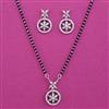 American Diamond Delicate Mangalsutra with Rhodium Plating 2 Tone Plating
