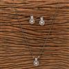 Cz Delicate Mangalsutra With Rhodium Plating