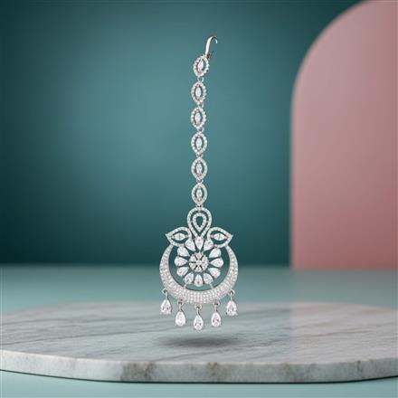 Cz Classic Tikka With 2 Tone Rhodium Plating