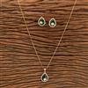 Cz Classic Pendant Set With Gold Plating