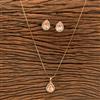 Cz Classic Pendant Set With Gold Plating