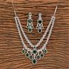 American Diamond Classic Necklace With Rhodium Plating