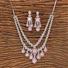 American Diamond Classic Necklace With Rhodium Plating