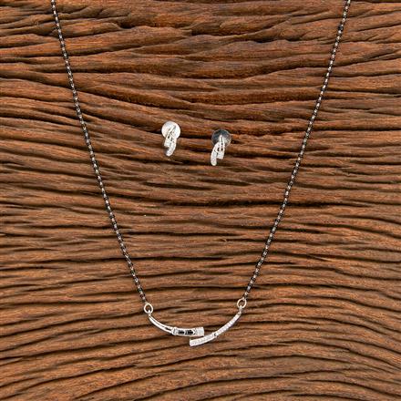 Cz Delicate Mangalsutra With 2 Tone Rhodium Plating