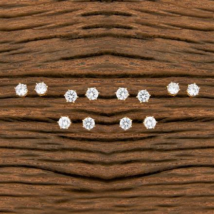 Rhodium Plated 4mm Solitaire CZ Ring with CZ Band main image 1