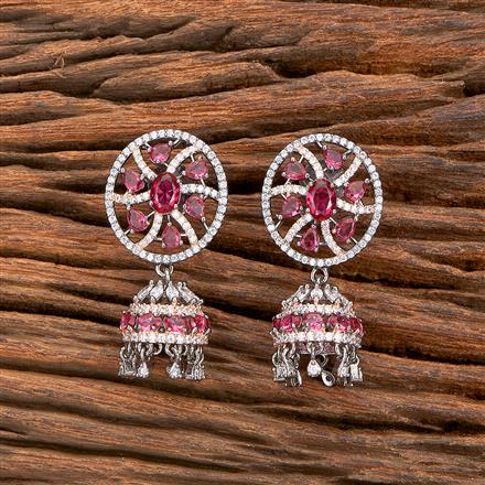 Cz Jhumki With Black Plating