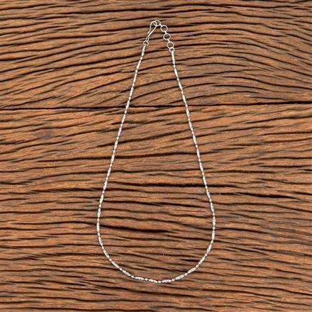 American Diamond Delicate Chain With Rhodium Plating