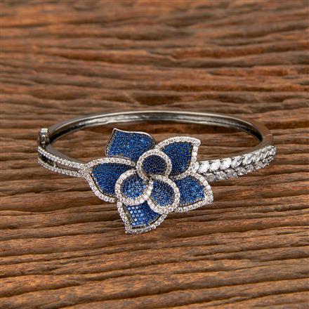 Cubic Zirconia Classic Kada With Black Plating