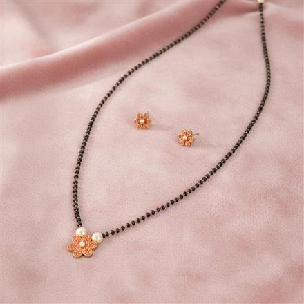 Cz Tanmaniya Mangalsutra With Gold Plating