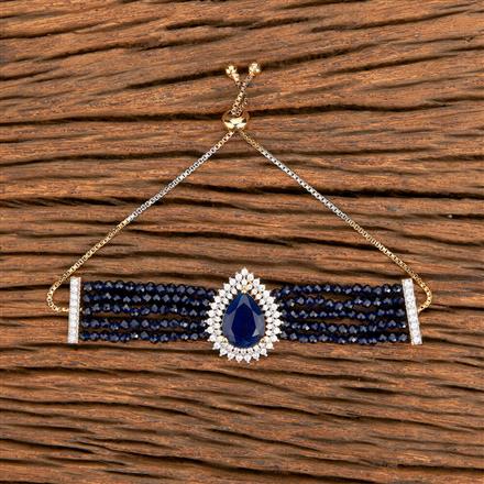 Cubic Zirconia Adjustable Bracelet With 2Tone Plating