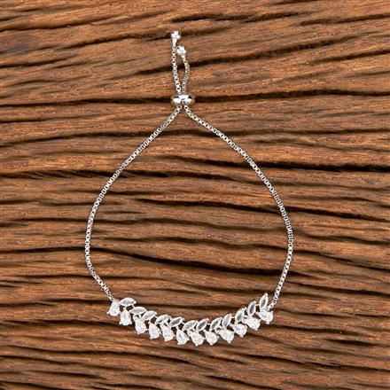 Cubic Zirconia Delicate Bracelet With Gold Rhodium Plating