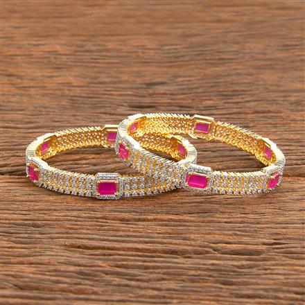 Cubic Zirconia Classic Bangles With 2Tone Plating