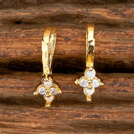 American Diamond Delicate Nose Ring With 2 Tone Gold Rhodium Plating