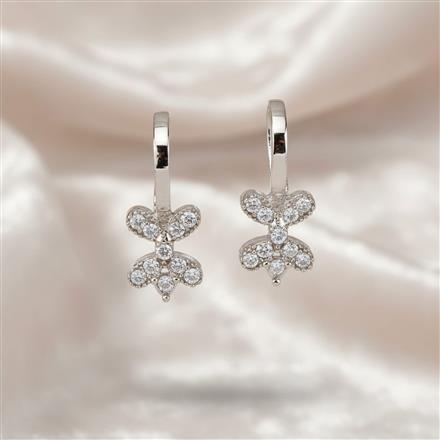 American Diamond Delicate Nose Ring With 2 Tone Gold Rhodium Plating