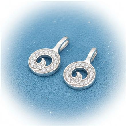 American Diamond Delicate Nose Ring With 2 Tone Gold Rhodium Plating